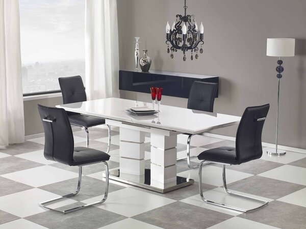 Masă de sufragerie extensibilă 160-200 cm Leonor (alb) (pentru 6 8 persoane). 1048009