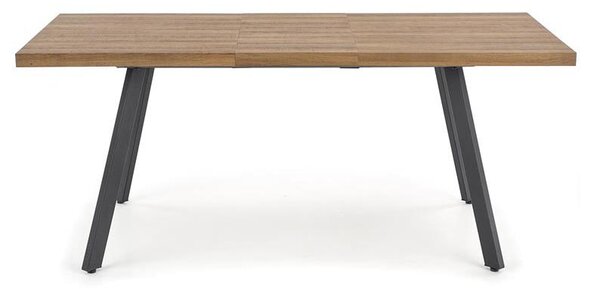 Masă de sufragerie extensibilă 140-180 cm Berig (lemn închis + negru) (pentru 6 8 persoane). 1048603