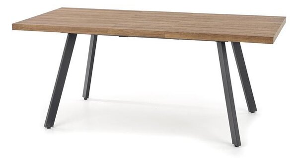 Masă de sufragerie extensibilă 140-180 cm Berig (lemn închis + negru) (pentru 6 8 persoane). 1048603