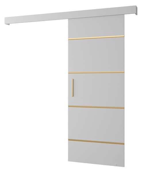 Uși culisante 90 cm Sharlene IV (alb mat + alb mat + auriu). 1043744