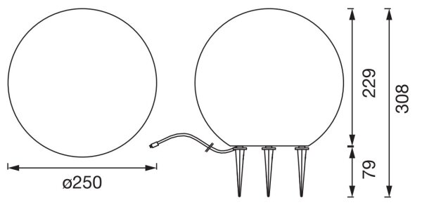 Lampă LED de exterior Ledvance BALL LED/2W/12V IP44