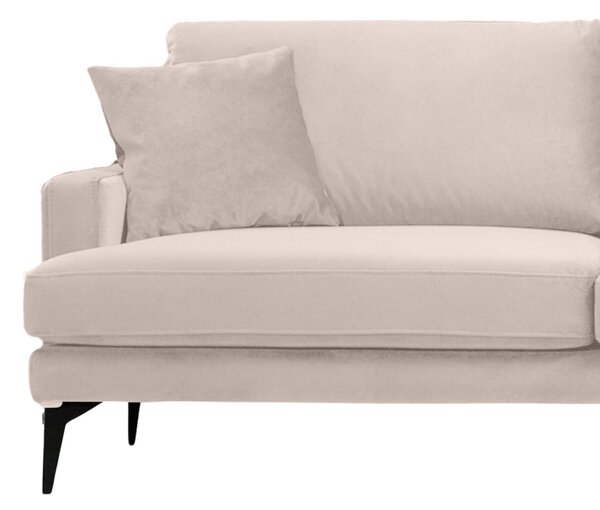 Canapea Fixă AZURRO, 3 locuri, 205x90x85 cm - Outlet, Velutto-Bej