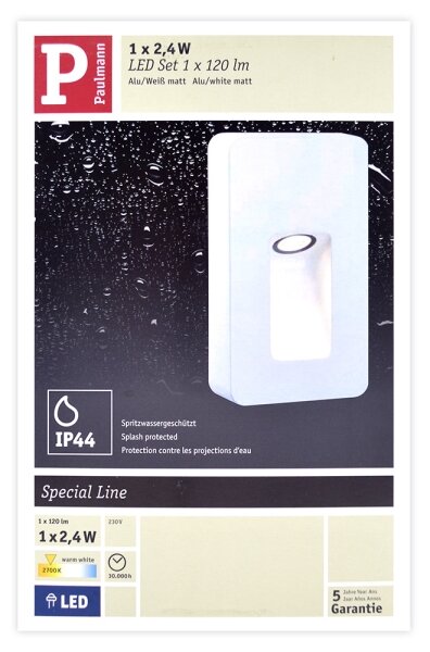 Paulmann 93809 - LED/2,4W IP44 Aplică perete exterior SPECIAL LINE 230V