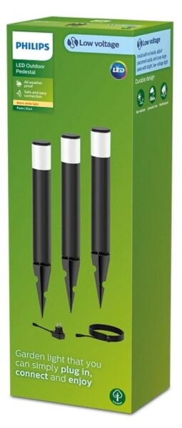 SET 3x lampă LED de exterior Philips PUREX LED/1,5W/24/230V IP44