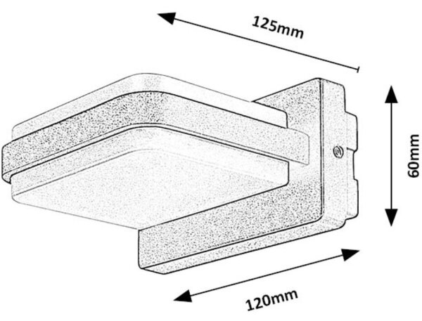Aplică LED de exterior Rabalux 77061 GENDT LED/12W/230V IP44 negru