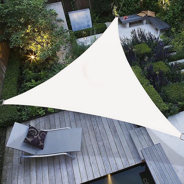 Copertina parasolar triunghiulara, inele prindere, 3x3x3 m, impermeabila 180g/mp