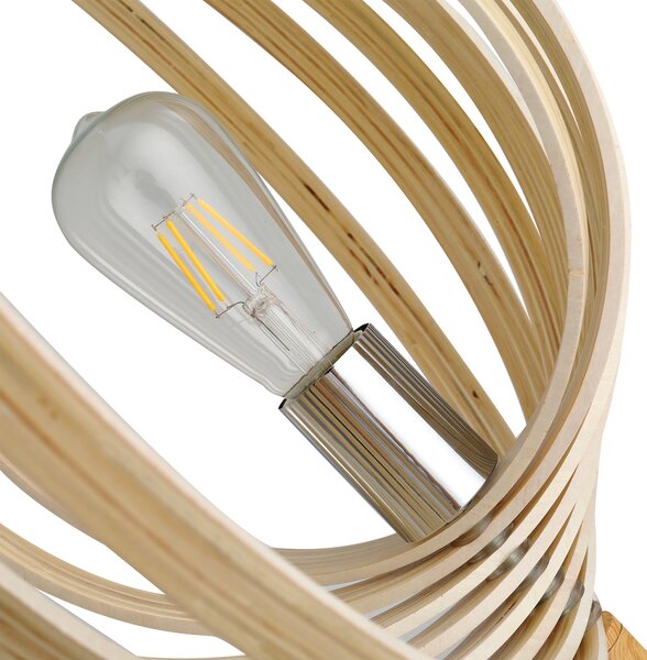 HOMCOM Lampa de podea abajur pivotant moderna creativa Baza din lemn cauciuc pentru casa Ф38 x 160cm