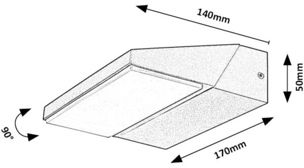 Aplică LED de exterior Rabalux 77064 SENICA LED/13W/230V IP65 negru
