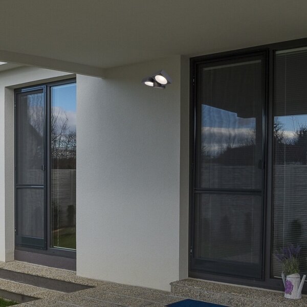 Aplică LED de exterior Rabalux 77101 TELDE 2xLED/7W/230V IP54 antracit