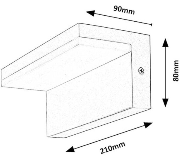 Aplică LED de exterior Rabalux 77093 ZARAGOZA LED/10W/230V IP54 alb