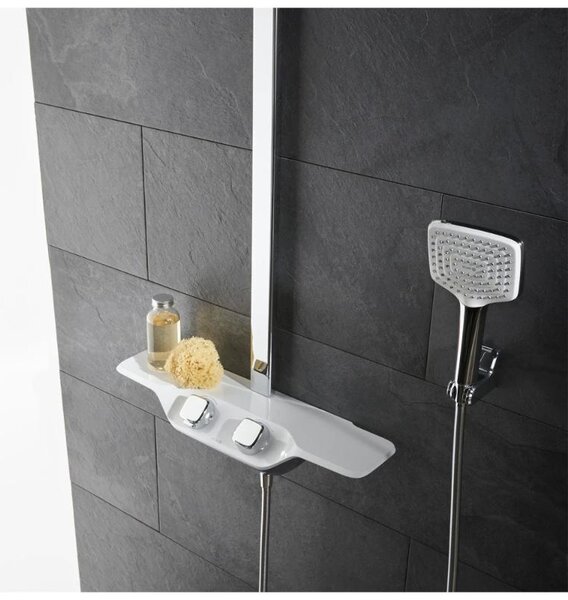 Pară de duș pătrată Kludi Freshline, 1 jet, crom