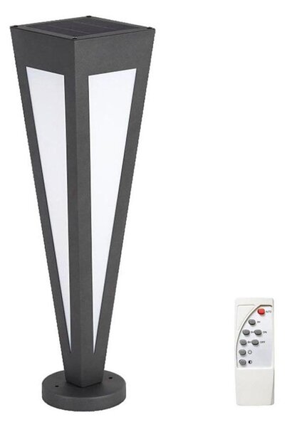 Lampă solară LED 2W 3,7V IP65 3000K negru