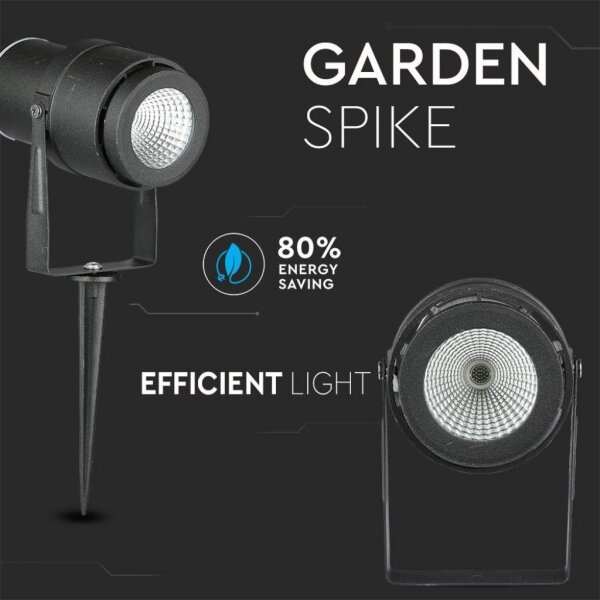 Lampă LED de exterior LED/12W/100-240V IP65 negru, lumină verde