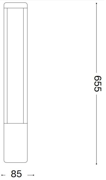 Lampă LED de exterior Ideal Lux TIFONE LED/8,5W/230V 65,5 cm IP65 antracit