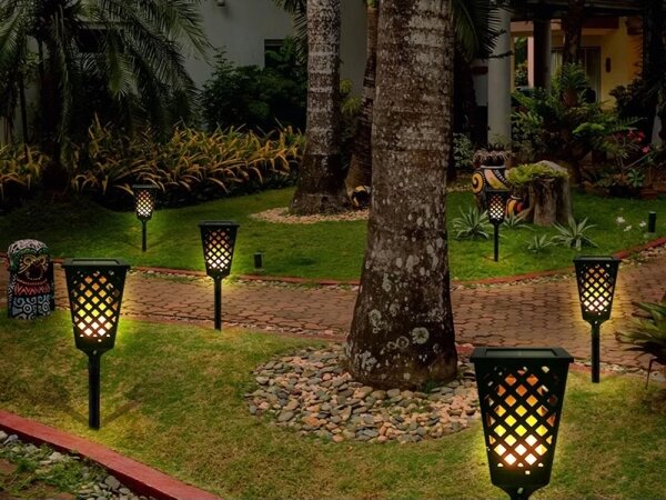 Lampă solară LED cu senzor, LED/0,6W/5,5V, IP65, 2000 mAh, 107 cm, negru