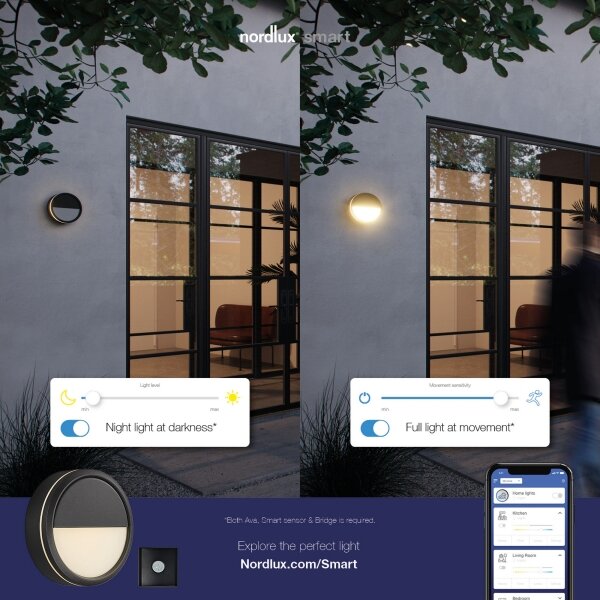 Aplică LED dimabilă de exterior Nordlux AVA SMART LED/9,5W/230V IP54 negru