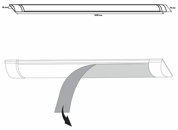 Corp de iluminat LED pentru mobilier de bucătărie LED/50W/230V 4000K 150 cm alb