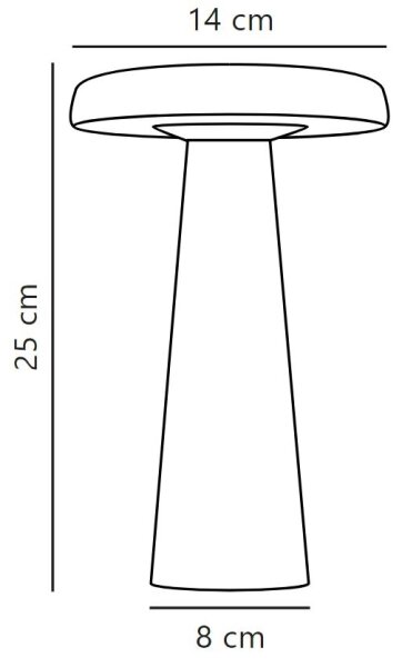 Lampă LED dimabilă de masă de exterior DFTP by Nordlux ARCELLO LED/2,8W/3,7V IP54