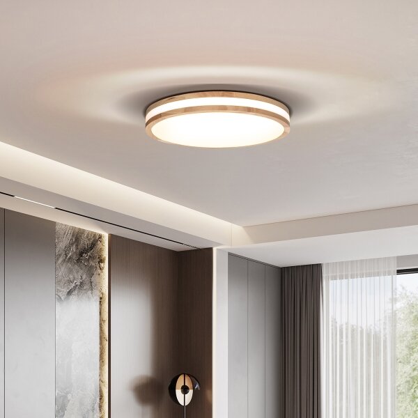 Solight WO8007 - Lampă LED WOODY 48W/230V 3000-6500K pr. 38 cm + DO