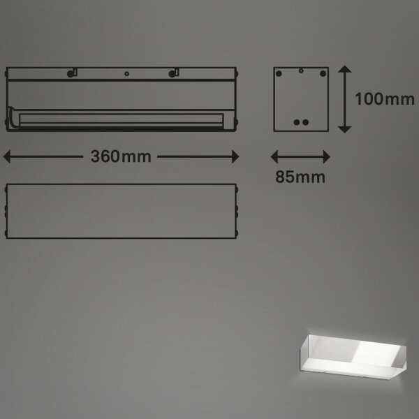 Aplică LED de exterior Briloner 2204-018 LED/8W/230V IP44 crom