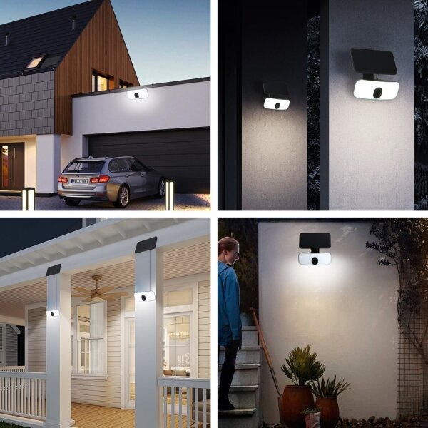 Immax 08500L - Lampă solară LED de perete cu senzor, 13W, 3,7V, 4000K, IP65