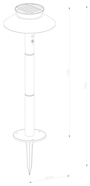 Nordlux - Lampă solară LED cu senzor JUSTINA LED/5W/3,7V IP44