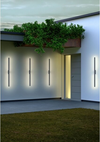 Aplică LED de exterior Redo 90433 REFLEXA LED/24W/230V 3000K IP54 antracit