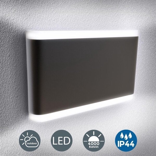 Aplică LED de exterior B.K. Licht 1184 2xLED/3,5W/230V IP44 4000K