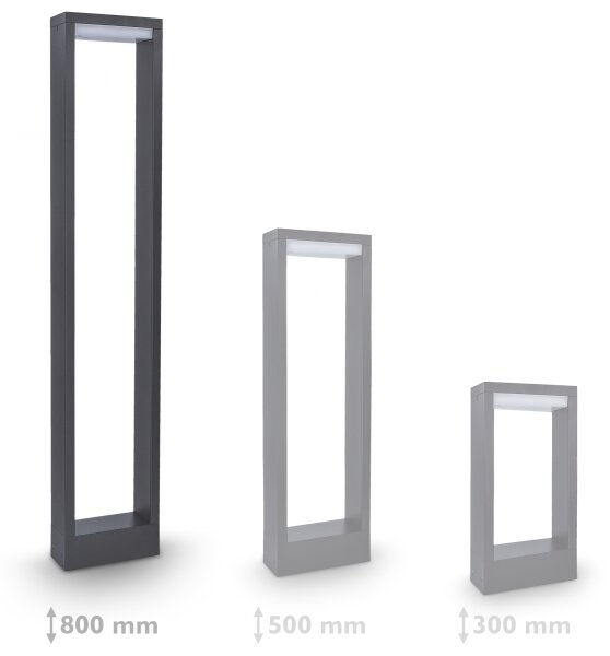 Lampă LED de exterior Brilagi RAGUSA LED/7W/230V 3000/4000/6000K antracit IP54 80 cm