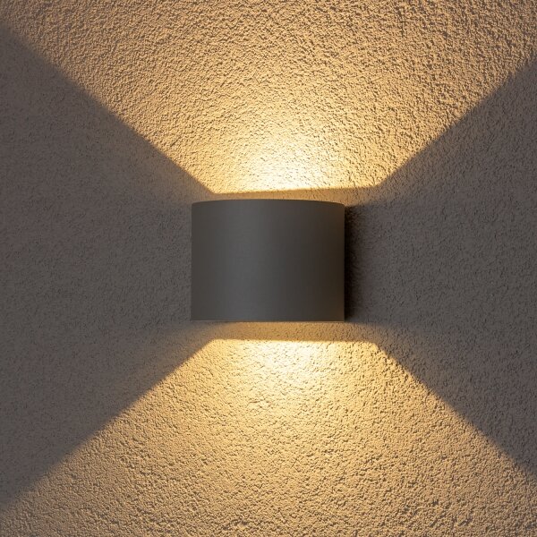 Aplică LED de exterior Brilagi RONDO LED/6W/230V gri IP54