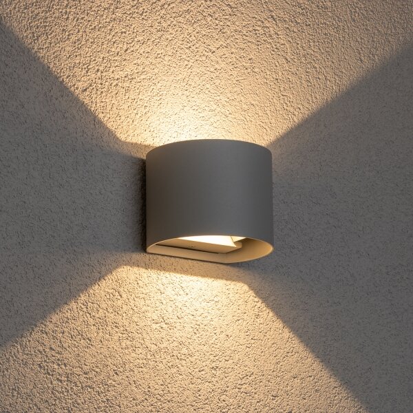 Aplică LED de exterior Brilagi RONDO LED/6W/230V gri IP54