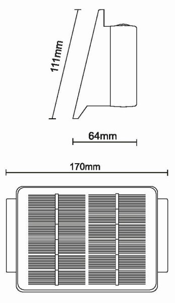 Aplică LED solară 4xLED/1,5W/3,7V 1500 mAh IP54 negru