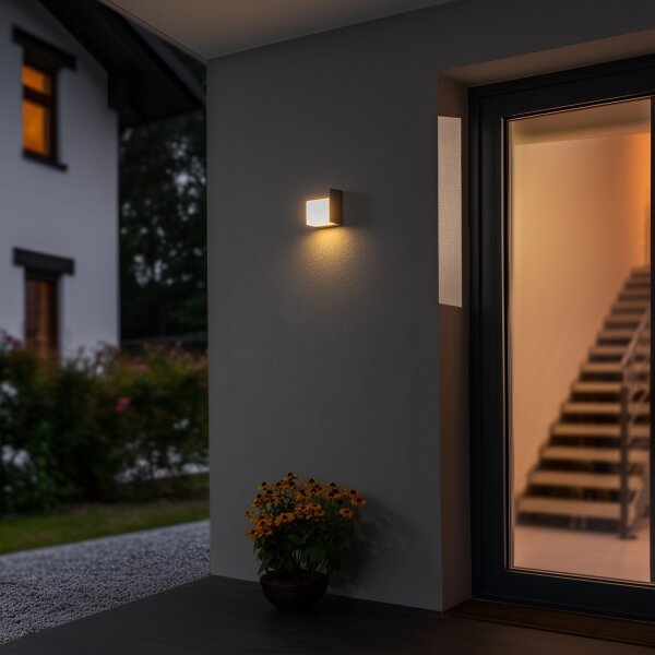 Aplică LED de exterior Brilagi TERNI LED/12W/230V gri IP44