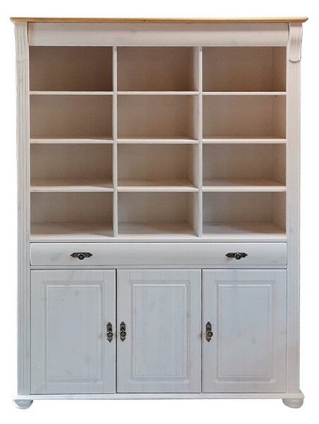 Biblioteca by Home Affaire, lemn masiv, alb/natur