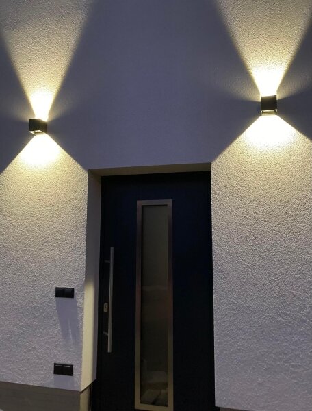 Aplică LED de exterior 2xLED/3W/230V IP54 neagră