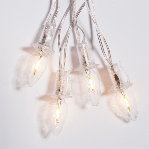 Extensie șir luminos LED pentru exterior CONE FILAMENT, 20 x E10, 14 m, becuri transparente / alb cald, IP44