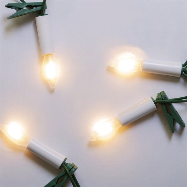 Ghirlandă LED de extindere pentru exterior FELICIA FILAMENT, 20xE10, 14 m, becuri transparente, alb cald, IP44