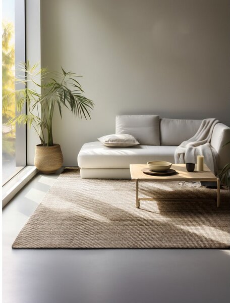 Covor taupe din iută 80x150 cm Bouclé – Hanse Home