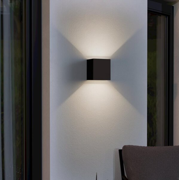 Aplică LED de exterior Eglo 901064 CALPINO 2xLED/2,8W/230V IP54 negru