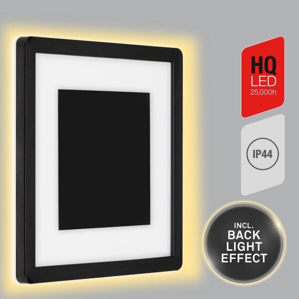 Telefunken 315905TF - Aplica LED de exterior pentru perete, 15W, 230V, IP44, 4000K, negru
