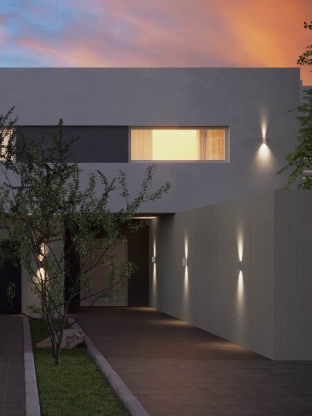 Aplică LED de exterior Redo 90635 SONNY 2xLED/5W/230V 2200/3000/4000K alb