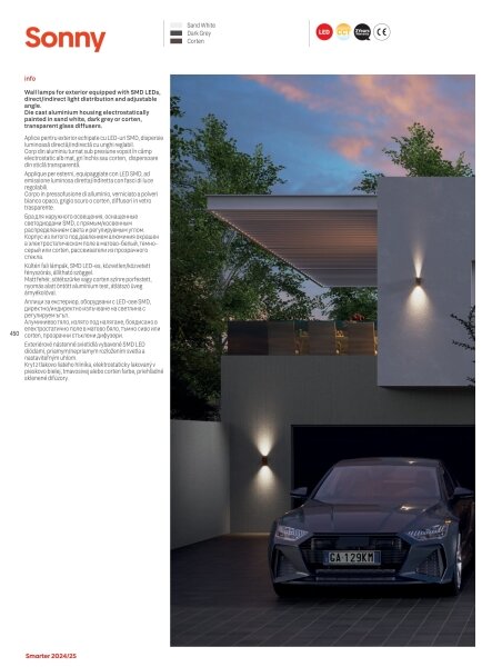 Aplică LED de exterior Redo 90635 SONNY 2xLED/5W/230V 2200/3000/4000K alb
