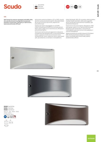 Aplică LED de exterior Redo 90191 SCUDO LED/10W/230V 3000K IP54 antracit