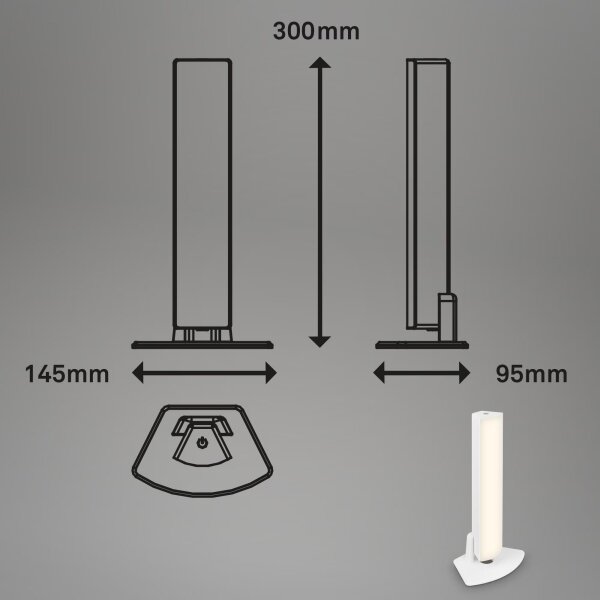 Lampă LED reîncărcabilă dimabil de masă de exterior Briloner 7474-016 LED/7W/5V 3000K alb
