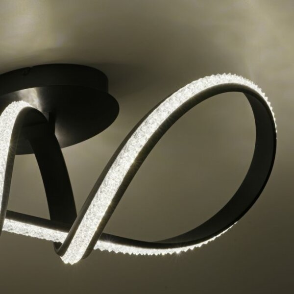 Lustră LED dimabilă aplicată JUST LIGHT. 8475-18 BRILLA LED/29W/230V negru
