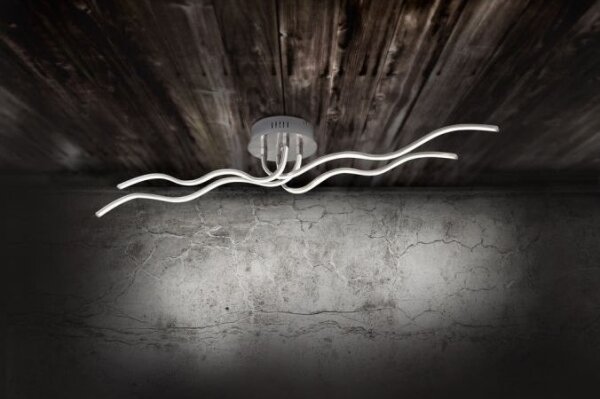 Lustră LED aplicată JUST LIGHT. 15126-55 WAVE LED/29,4W/230V crom