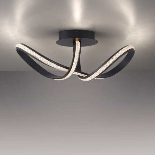 Lustră LED dimabilă aplicată JUST LIGHT. 8475-18 BRILLA LED/29W/230V negru