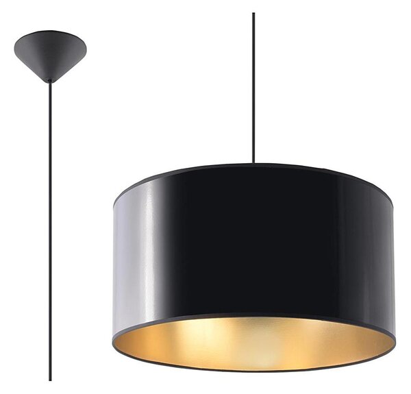 Lustră pe cablu LUXOR 40 1xE27/60W/230V auriu/negru