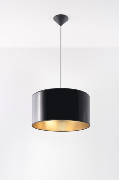 Lustră pe cablu LUXOR 40 1xE27/60W/230V auriu/negru