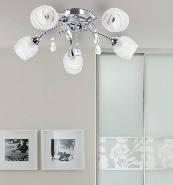 Rabalux 2622 - Plafoniera MELISSA 5xE14/60W/230V